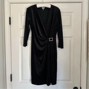 Anne Klein Elegant Black Long Sleeve Dress size 8